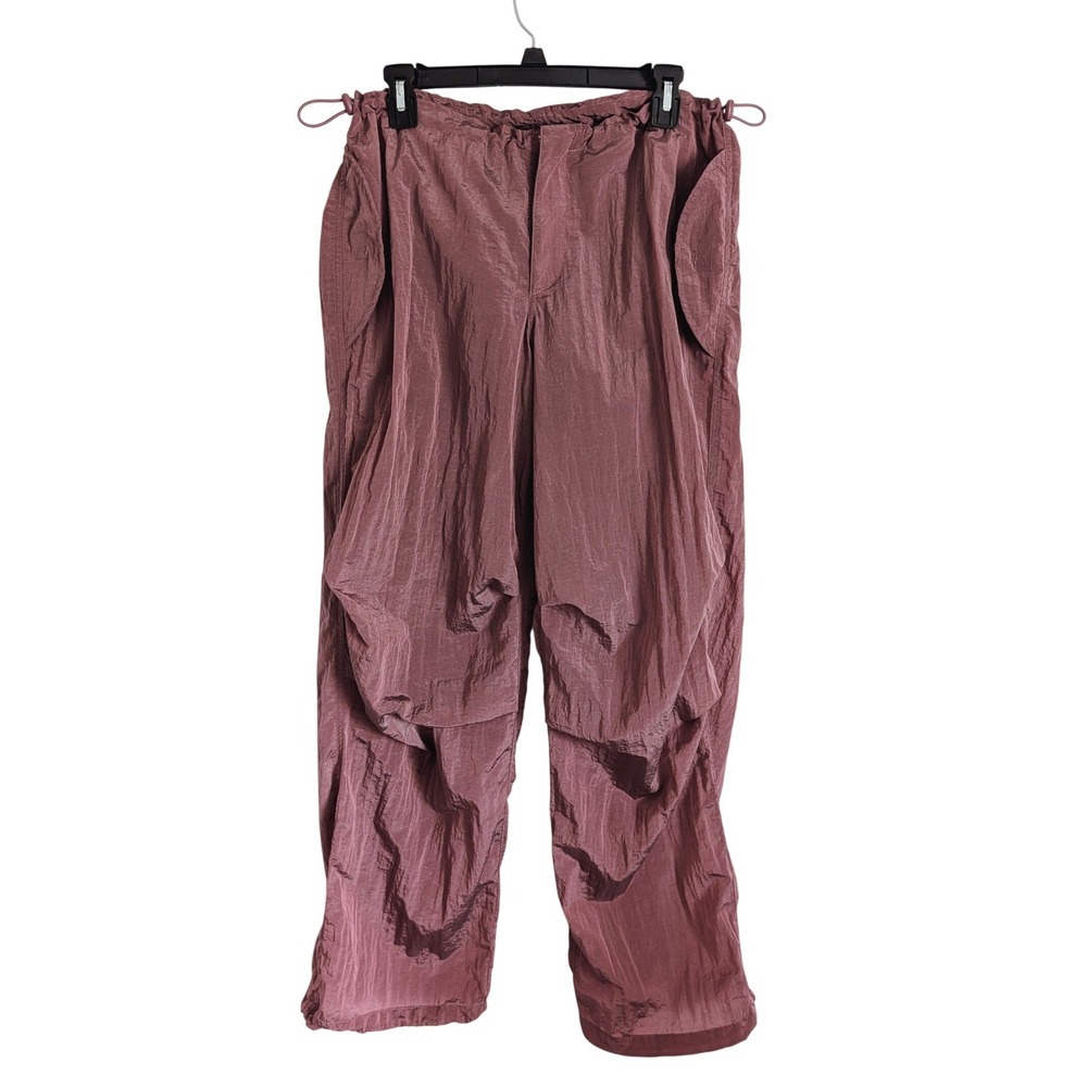 Iets Frans Sporty Contemporary Plum Purple Draping Nylon Balloon Pants